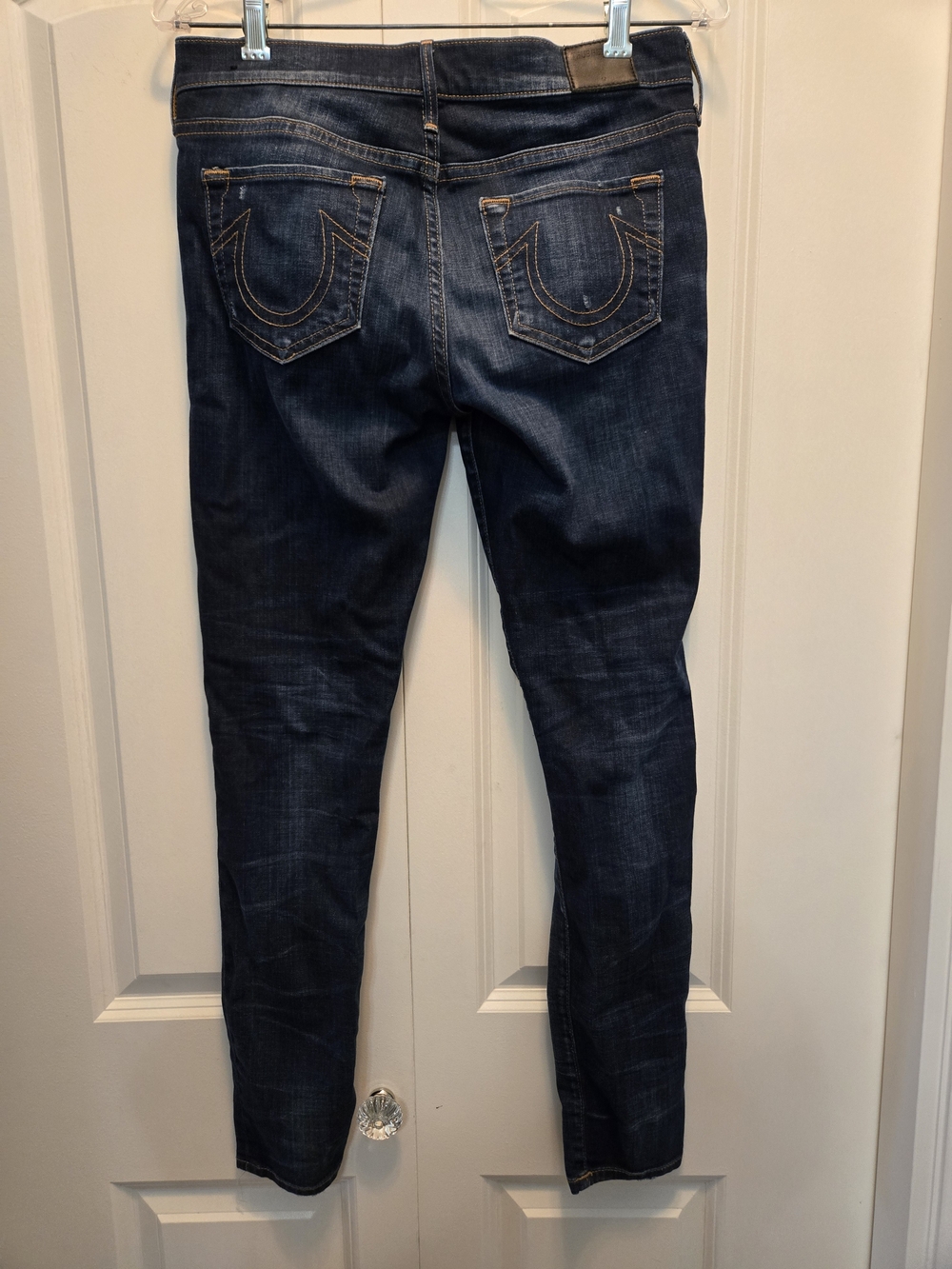 True Religion Halle Dark Indigo Women's Jeans - Mid Rise Super Skinny Fit